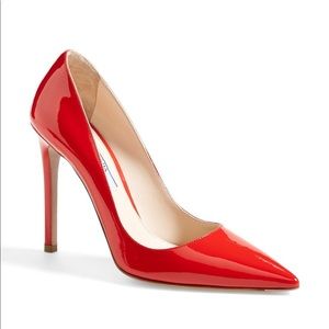 PRADA PATENT 100MM POINTY-TOE PUMP